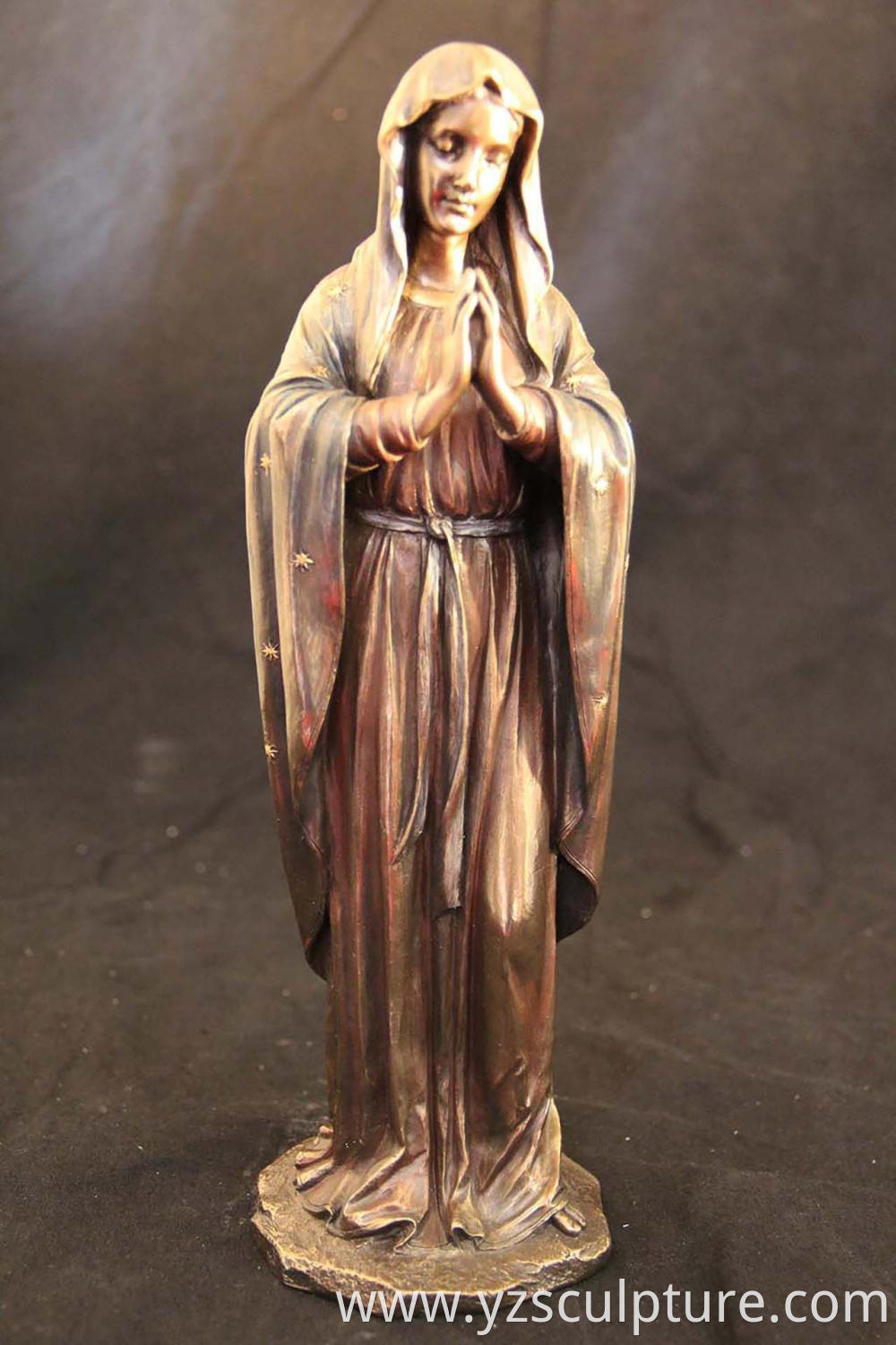 bronze virgin Mary Statue